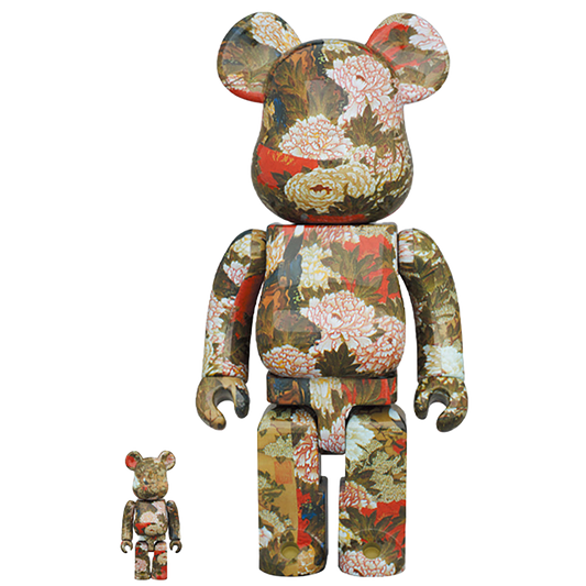 BE@RBRICK 伊藤若冲「牡丹小禽図」100％ & 400％