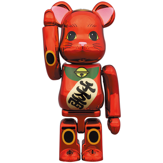 BE@RBRICK 招财猫梅花镀金 100%