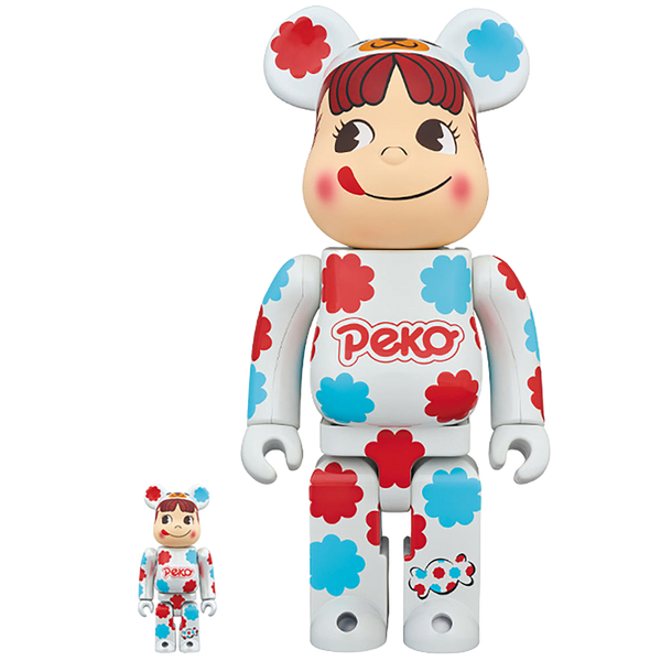 BE@RBRICK 着ぐるみ ペコちゃん 白メッキ 100％ ＆ 400% BE@RBRICK 着ぐるみ ペコちゃん ミルキー 白メッキ 100％ & 400