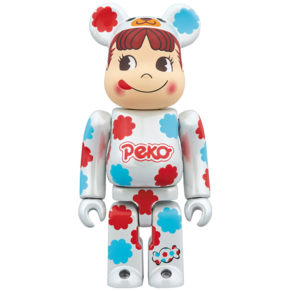 BE@RBRICK 着ぐるみ ペコちゃん ミルキー 白メッキ 100％ & 400％_1
