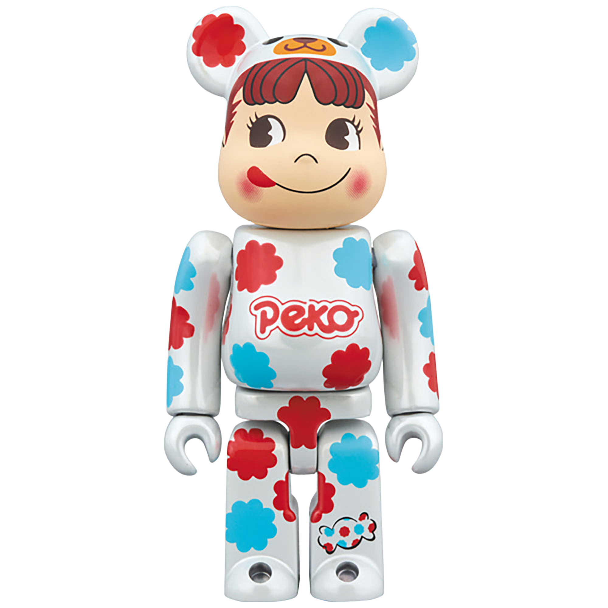 BE@RBRICK 着ぐるみ ペコちゃん ミルキー 白メッキ 100％ & 400％