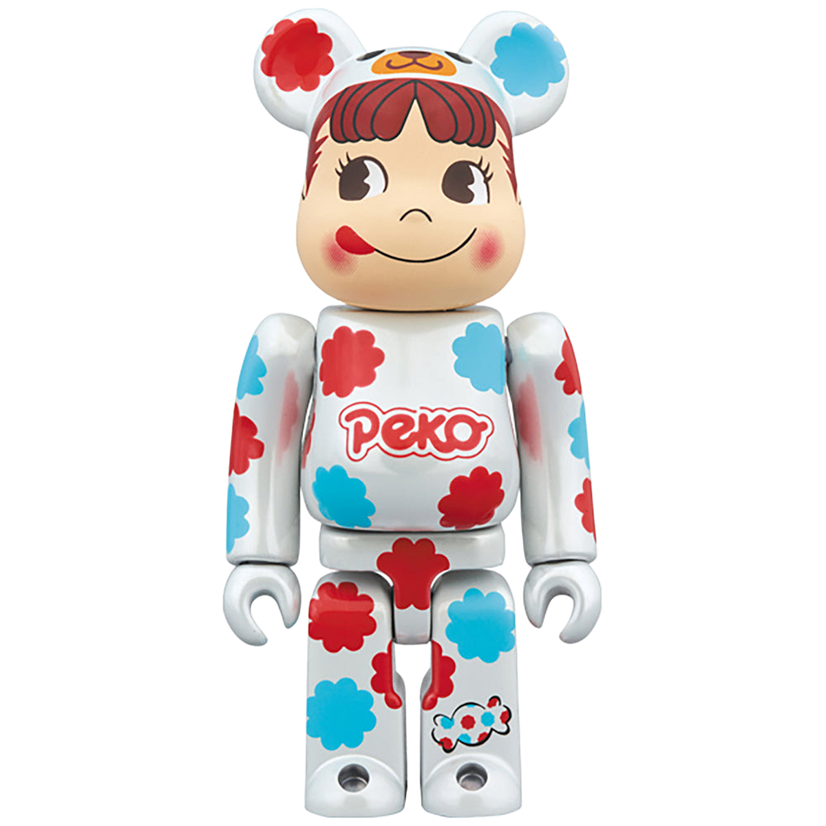 BE@RBRICK 着ぐるみ ペコちゃん ミルキー 白メッキ 100％ & 400％