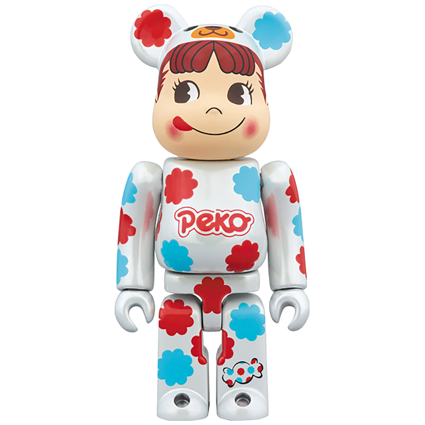 BE@RBRICK 着ぐるみ ペコちゃん ミルキー 白メッキ 100％ & 400％