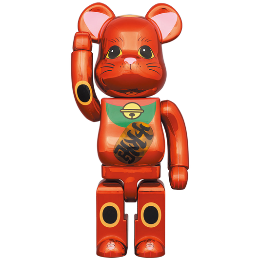 BE@RBRICK Maneki Neko Plum Gold Plating 400% Luminous