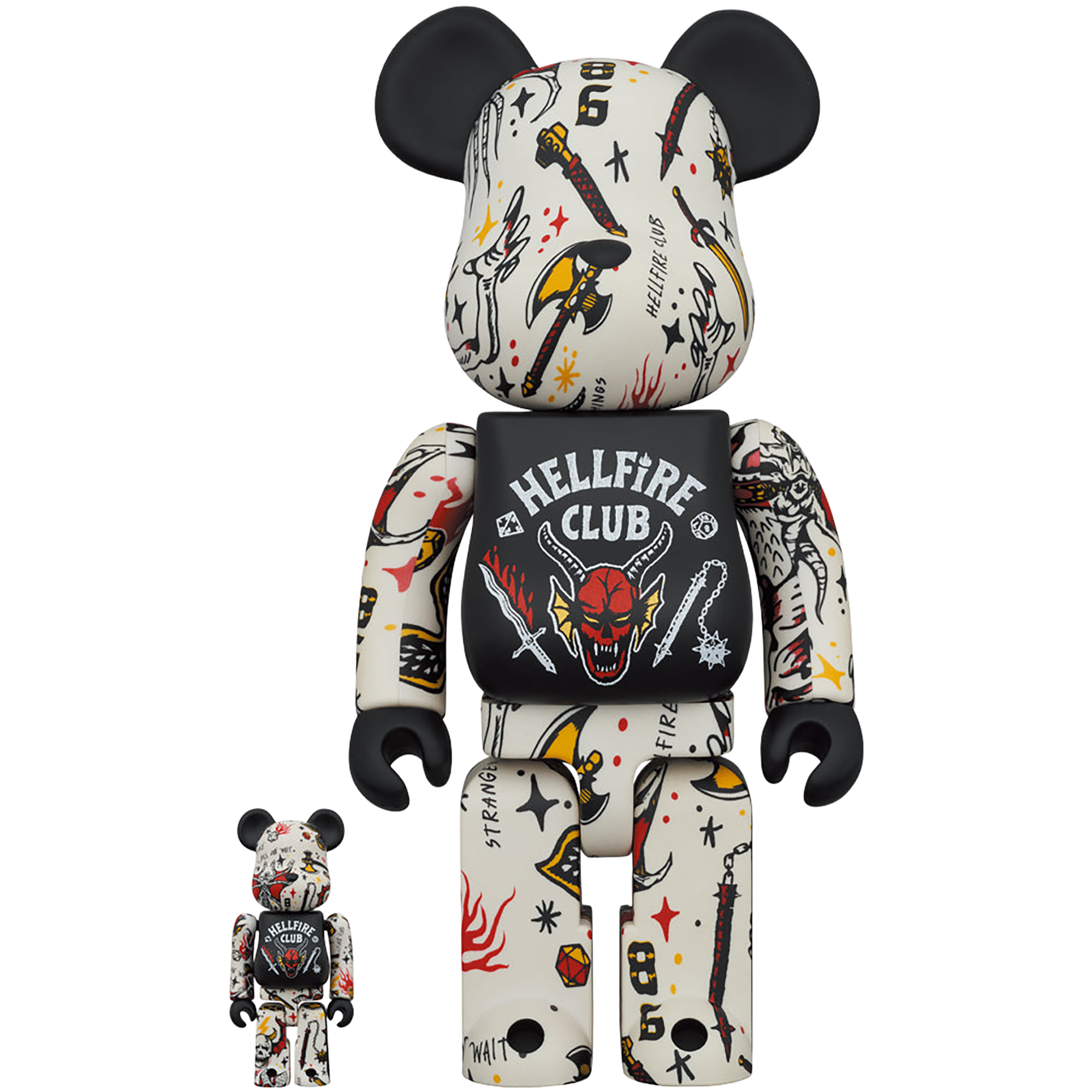 BE@RBRICK Stranger Things Hellfire Club 100％ & 400％《2023年11月発売・発送予定 受注期間は5月10日まで》