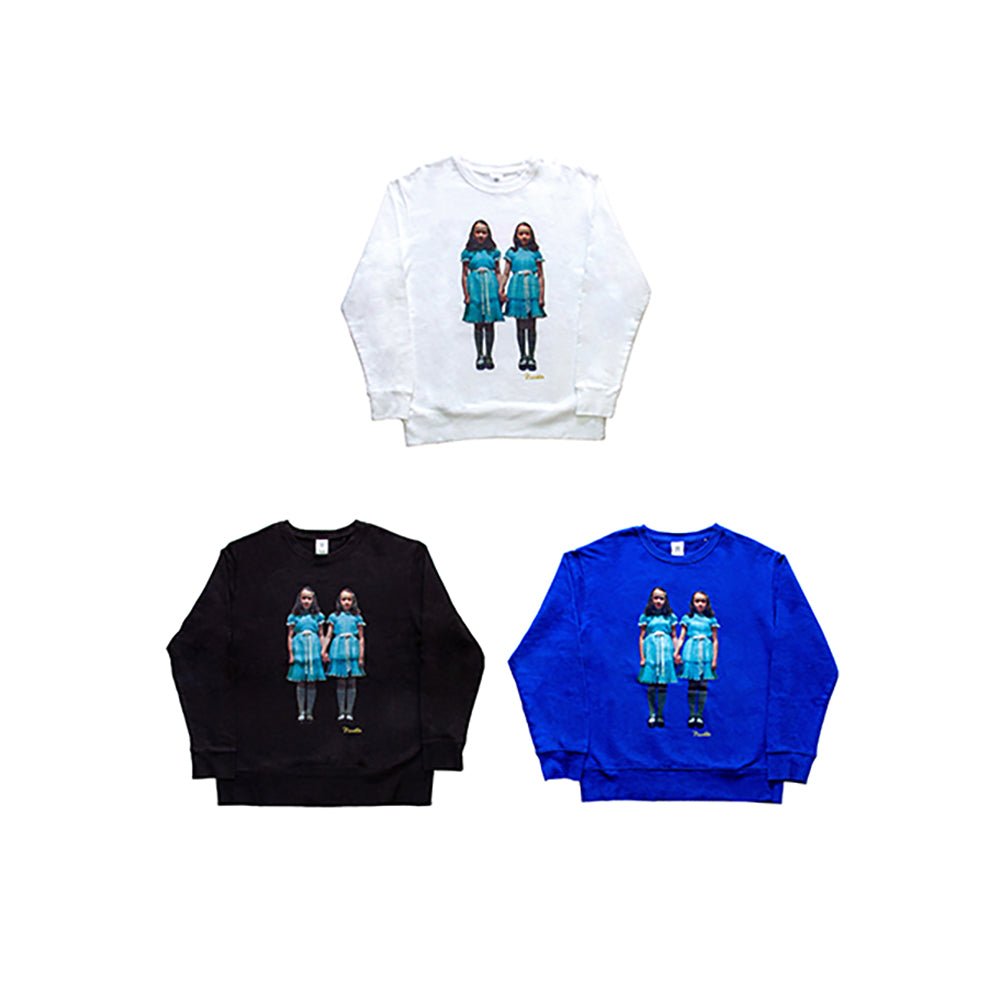 Noodle×THE SHiNiNG unisex sweatshirt WHITE／BLACK／BLUE_0