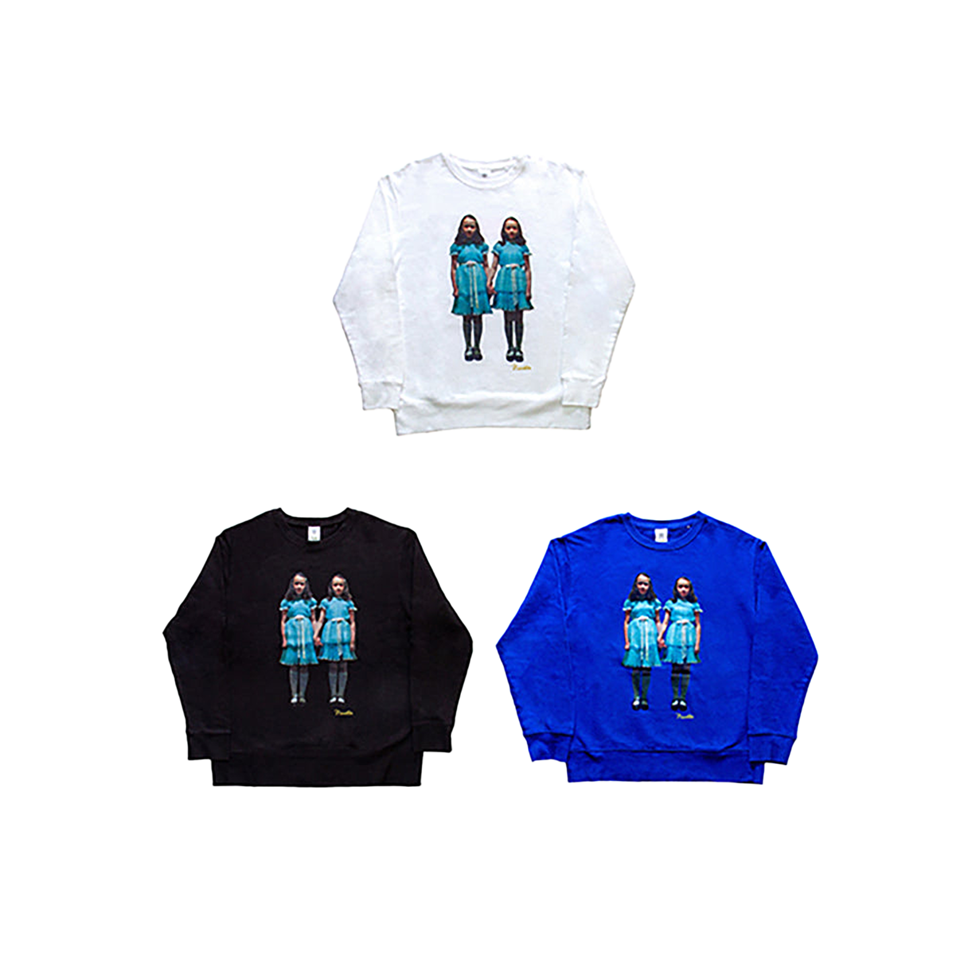 Noodle×THE SHiNiNG unisex sweatshirt WHITE／BLACK／BLUE