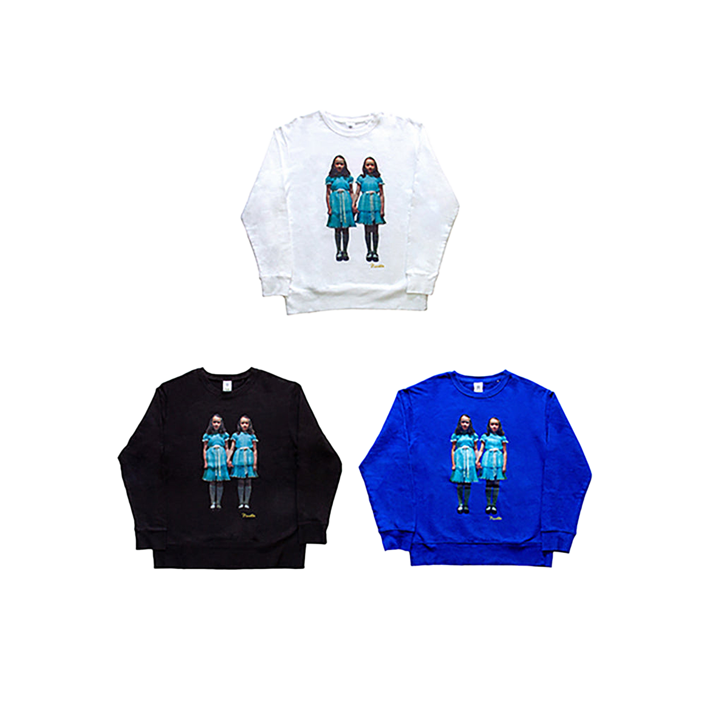 Noodle×THE SHiNiNG unisex sweatshirt WHITE／BLACK／BLUE
