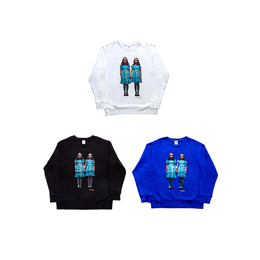 Noodle×THE SHiNiNG unisex sweatshirt WHITE／BLACK／BLUE