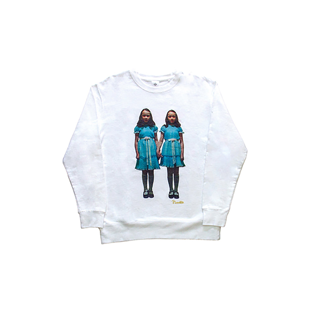 Noodle×THE SHiNiNG unisex sweatshirt WHITE／BLACK／BLUE_1