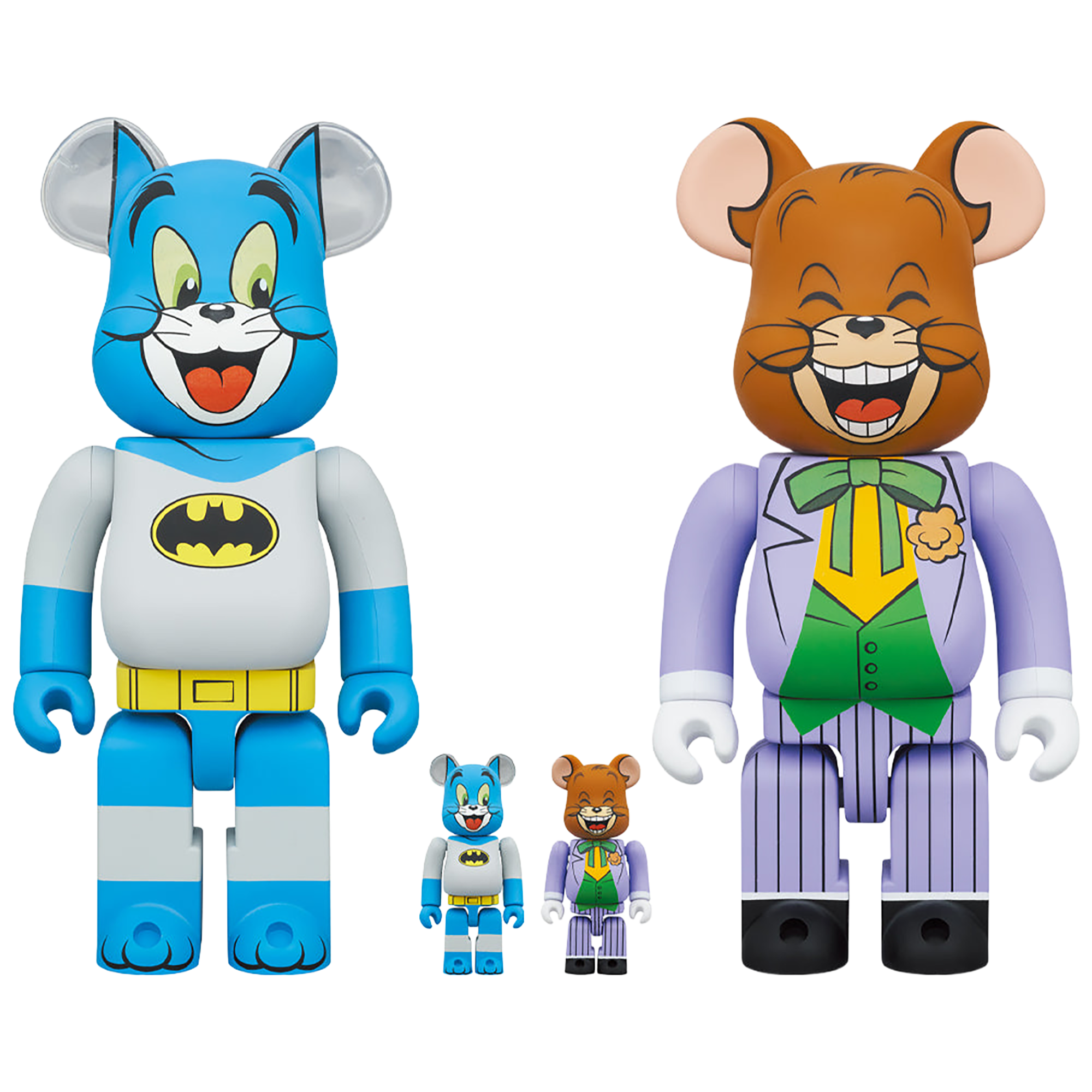 BE@RBRICK TOM as BATMAN & JERRY as THE JOKER 100％ & 400％《Planned to be shipped in late March 2024 / Order period is until September 10》