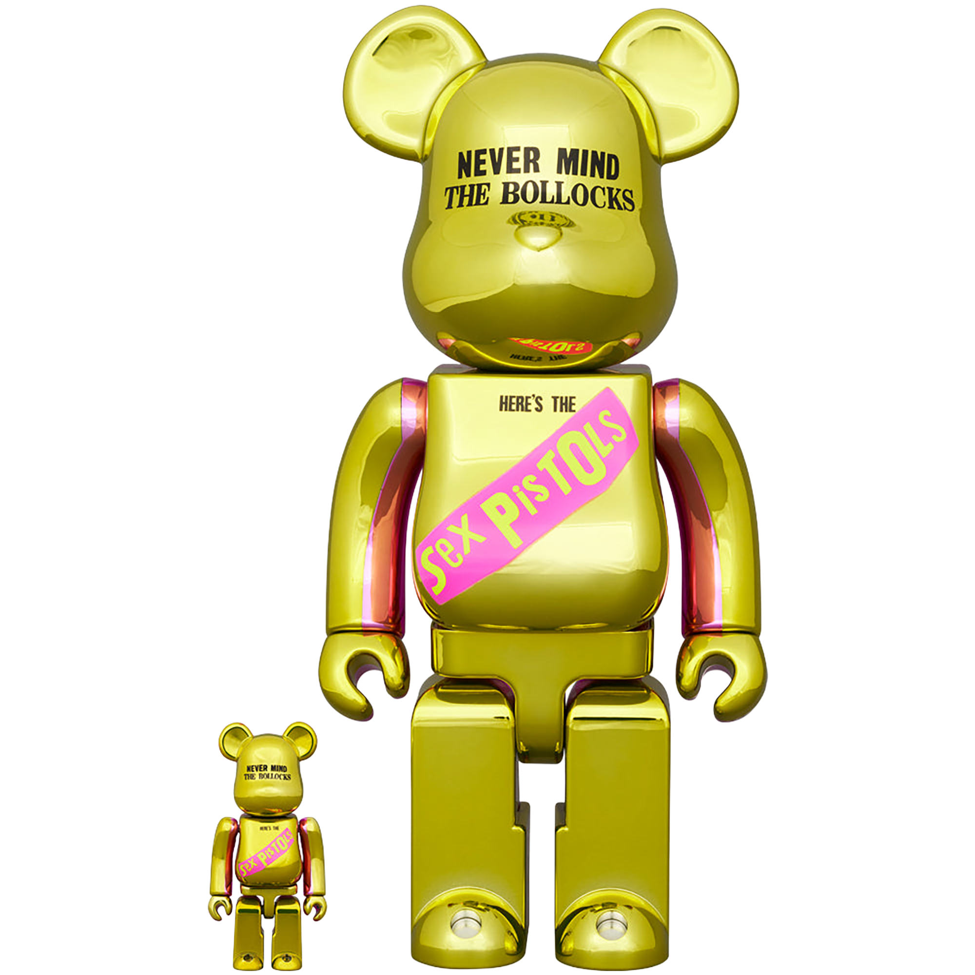 BE@RBRICK Sex Pistols "NEVER MIND THE BOLLOCKS" Chrome Ver. 100％ & 400％《2024年6月発売・発送予定 受注期間は12月10日まで》