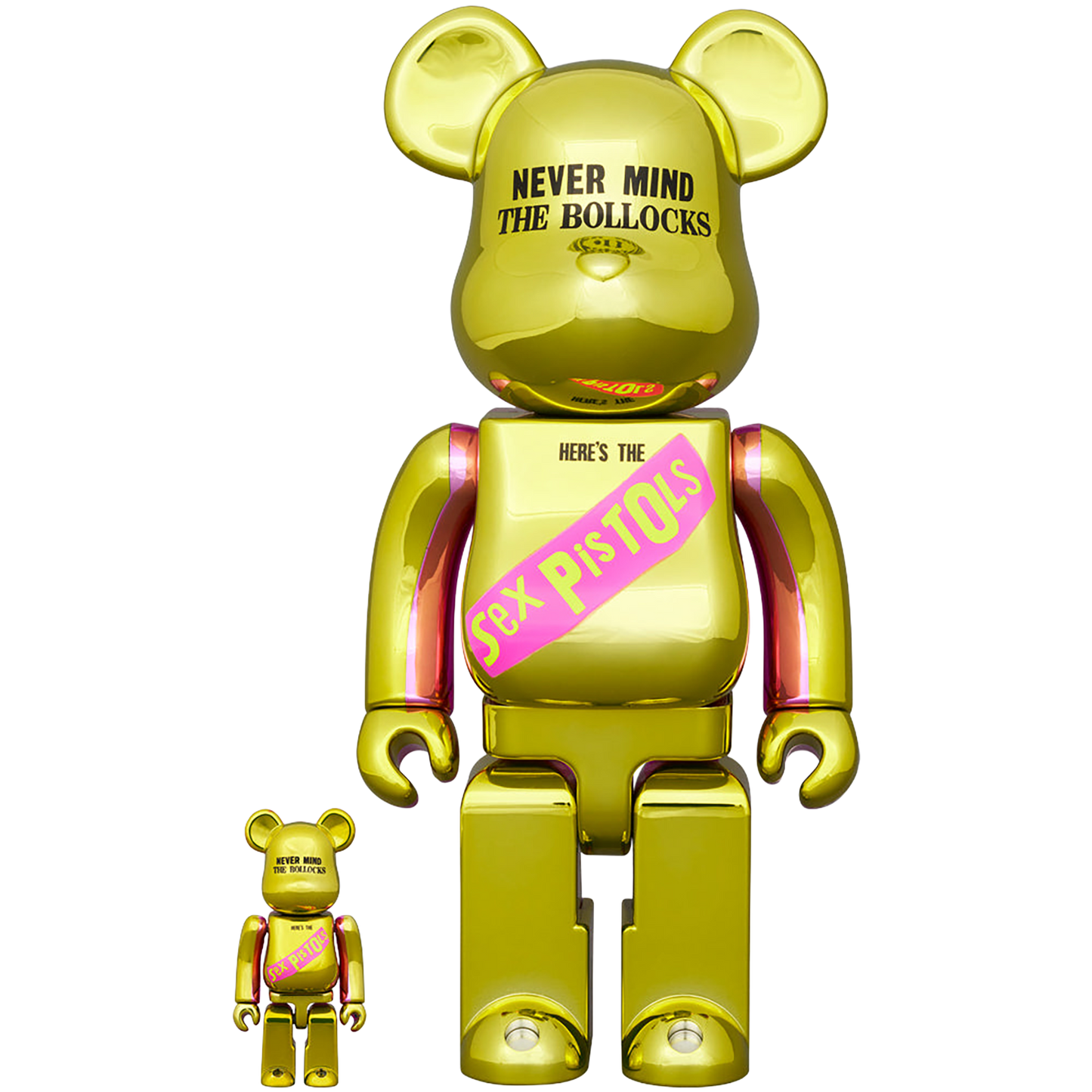 BE@RBRICK Sex Pistols "NEVER MIND THE BOLLOCKS" Chrome Ver. 100％ & 400％《2024年6月発売・発送予定 受注期間は12月10日まで》