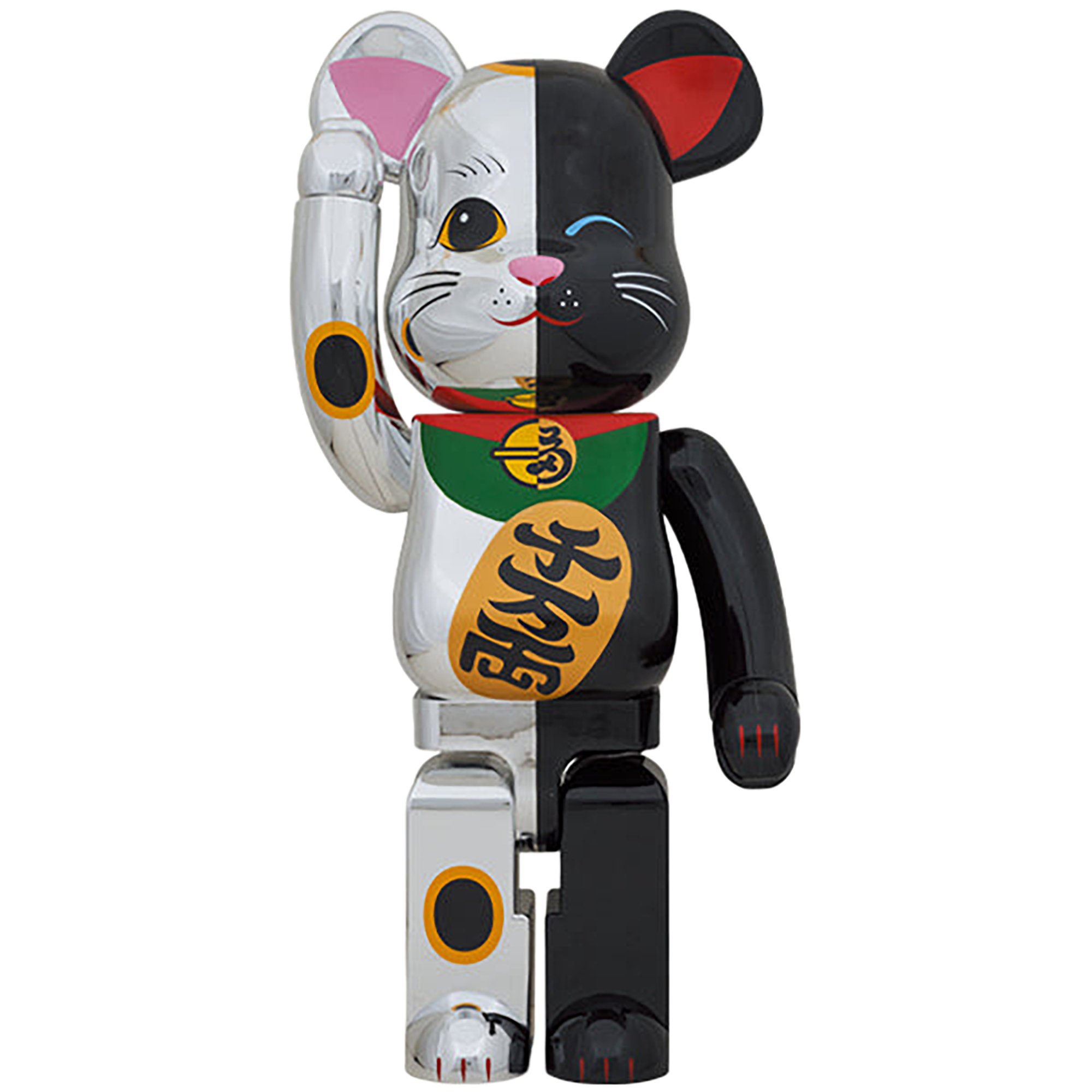BE@RBRICK Manekineko Silver×Black 1000％