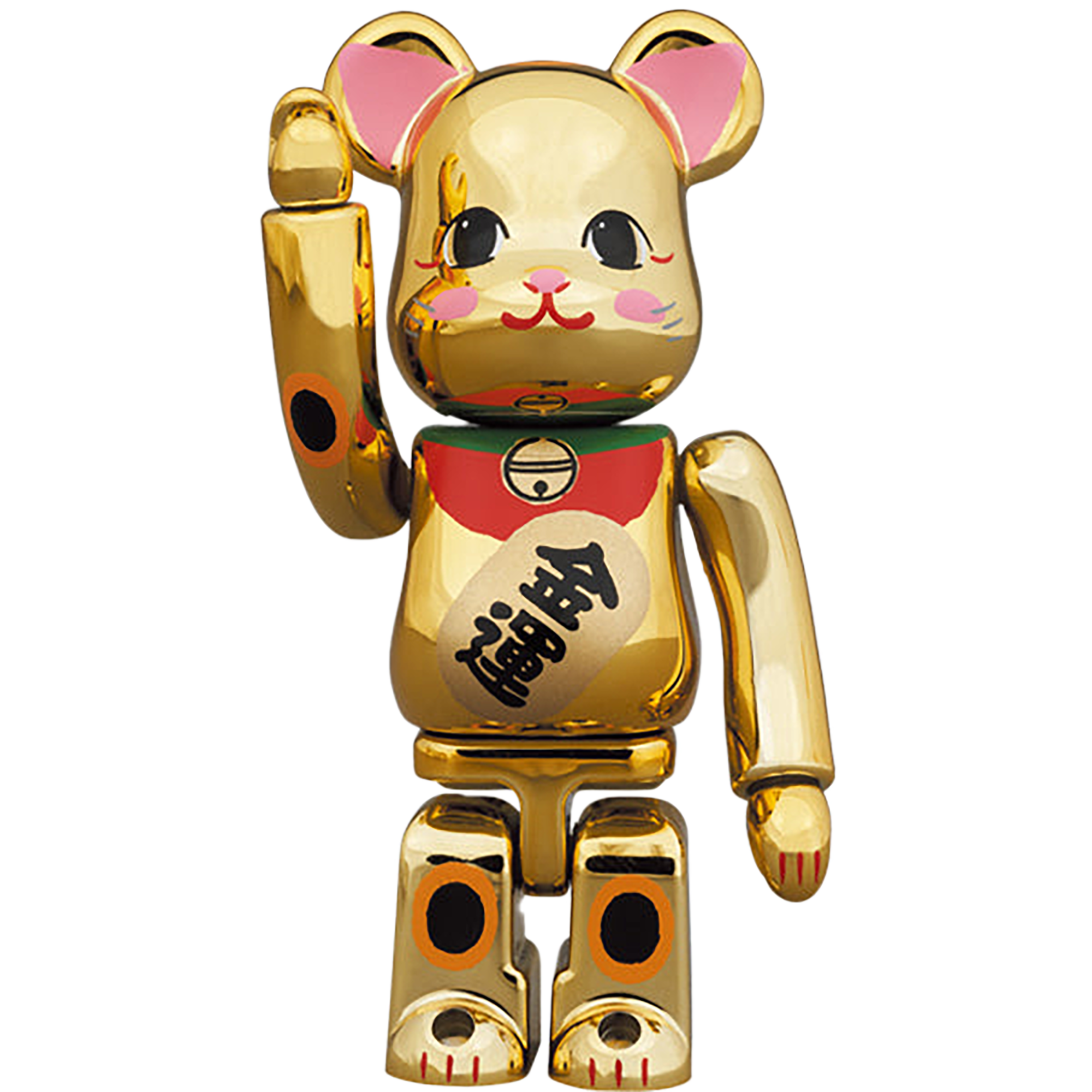 BE@RBRICK Maneki Neko Gold Fortune Gold Plating 2 100%
