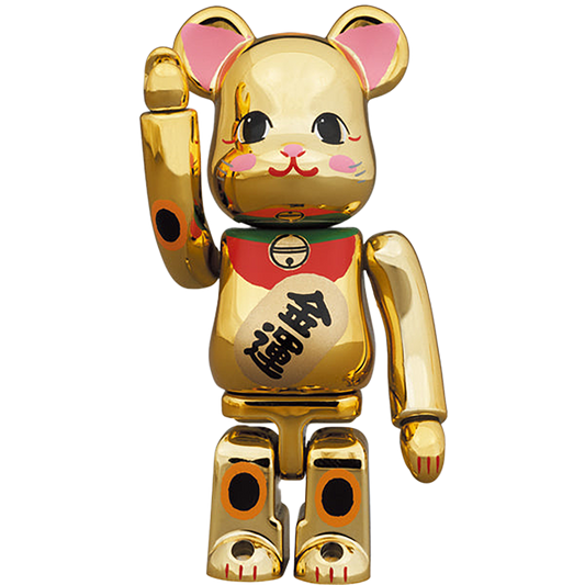BE@RBRICK Maneki Neko Gold Fortune Gold Plating 2 100%
