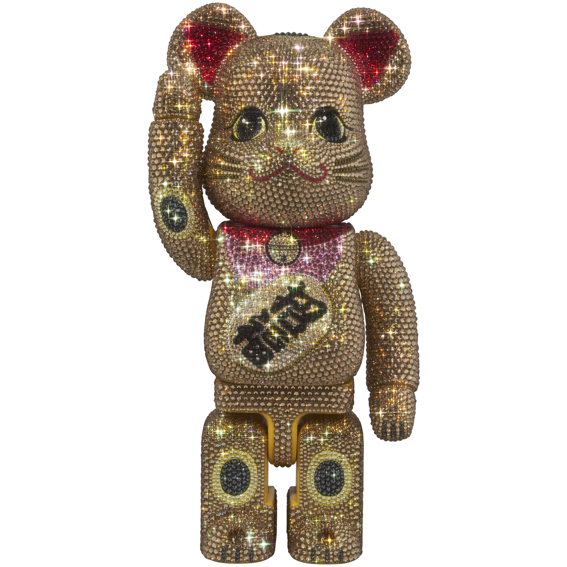BE@RBRICK CRYSTAL DECORATE 招き猫 招福 金 400％ | MEDICOM TOY