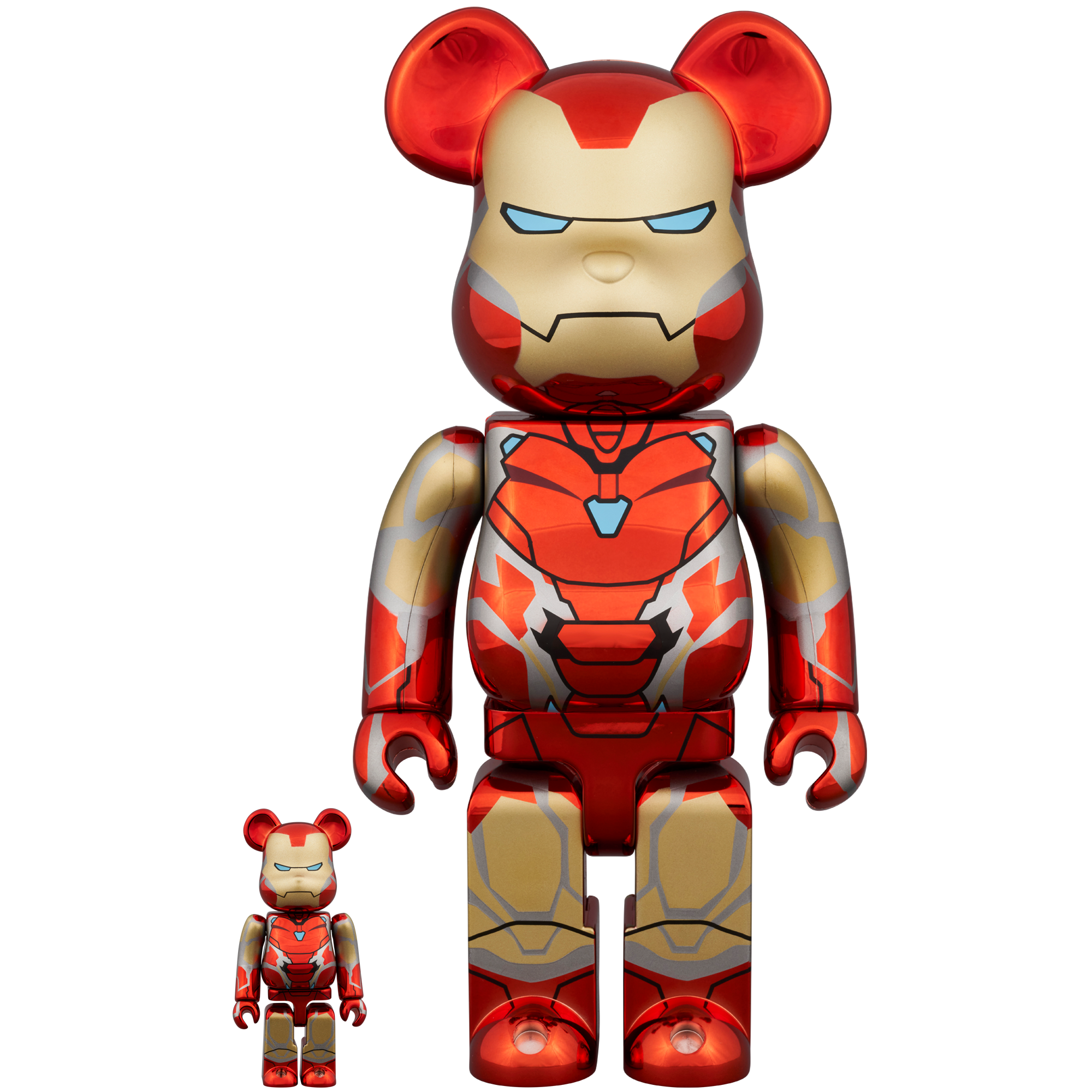 BE@RBRICK IRON MAN MARK85 CHROME Ver. 100％ & 400％