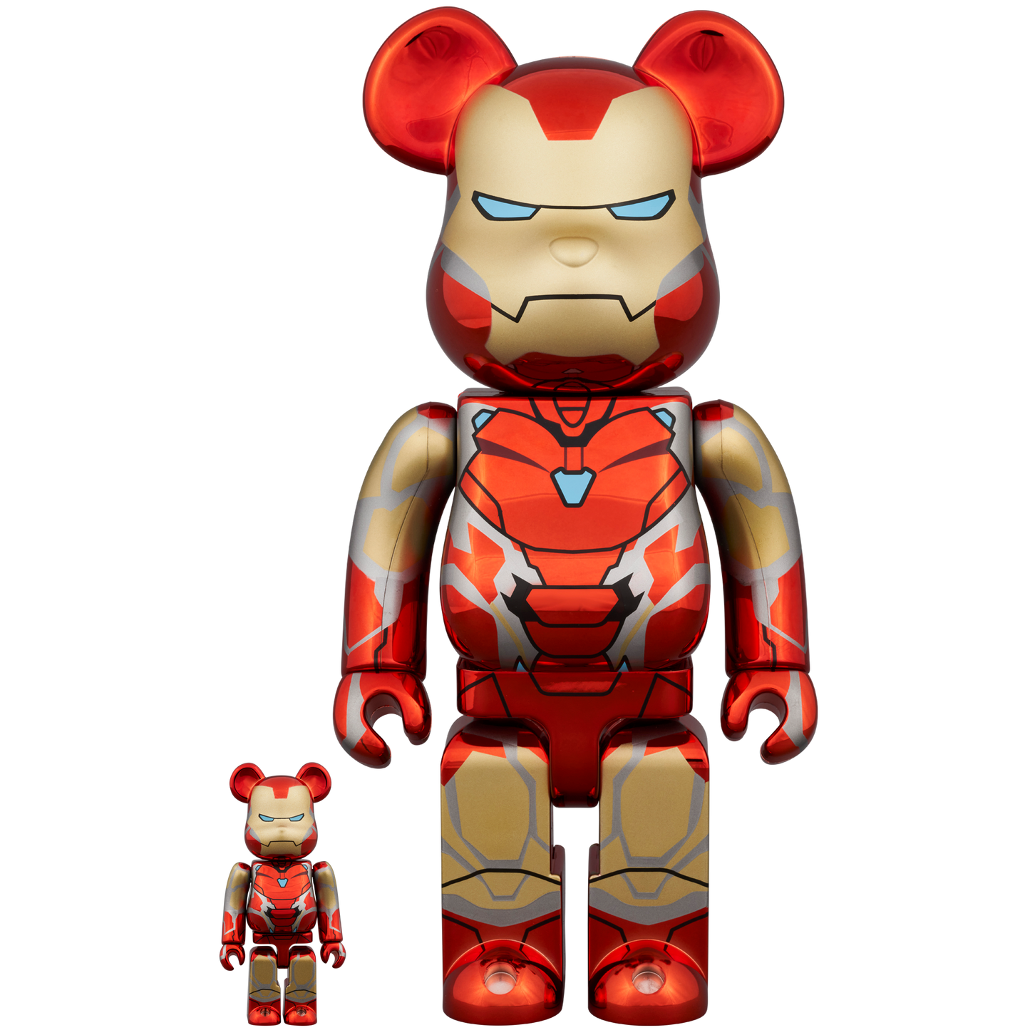 BE@RBRICK IRON MAN MARK85 CHROME Ver. 100％ & 400％