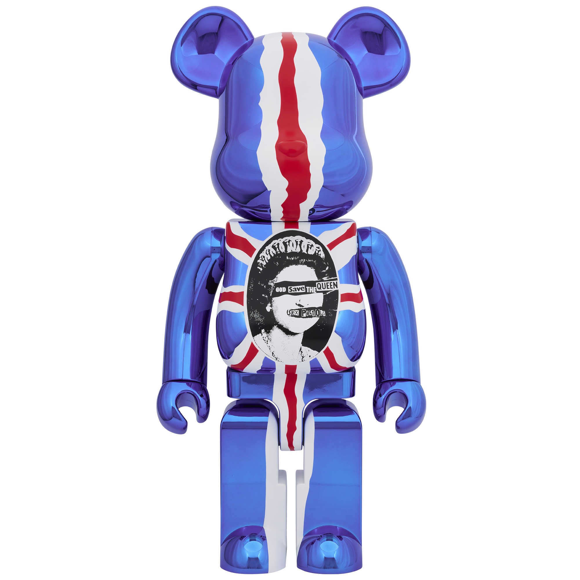 BE@RBRICK Sex Pistols "God Save The Queen" Chrome Ver. 1000％