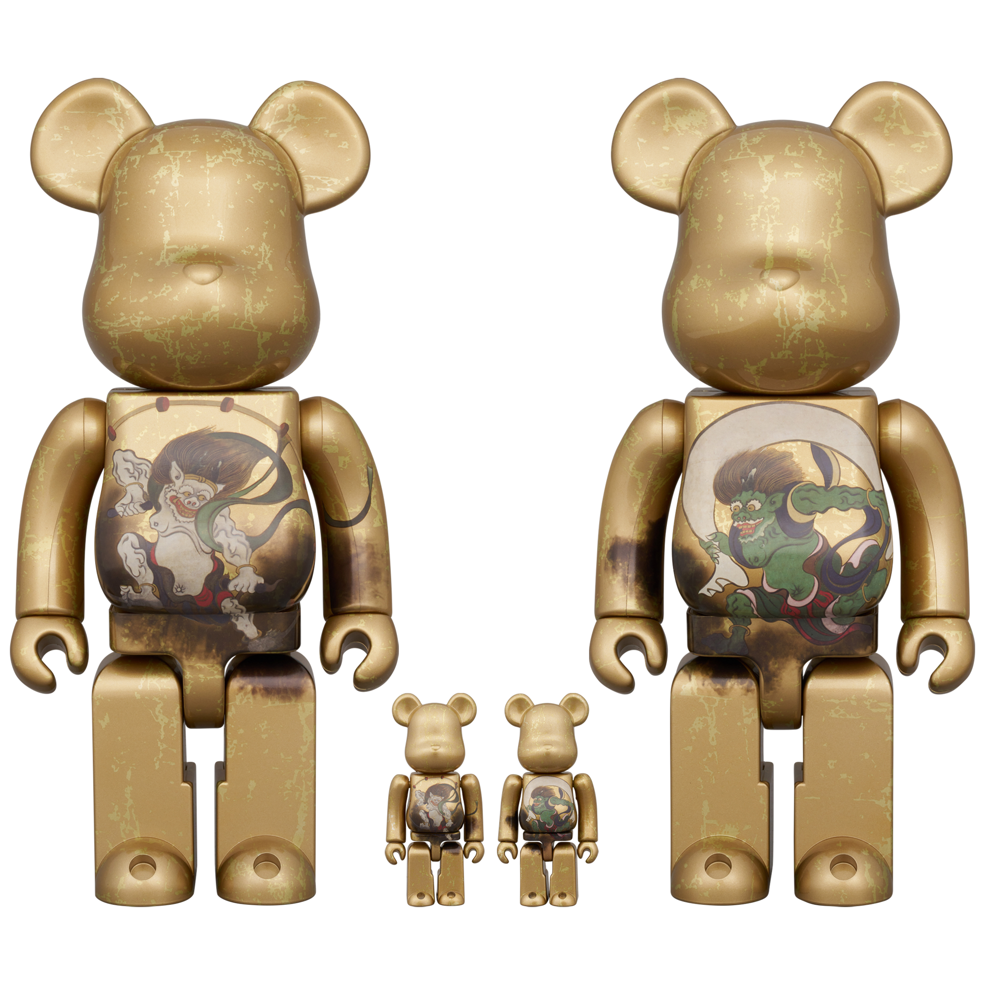 BE@RBRICK Gods of Wind and Thunder 100% & 400% 4 PCS SET
