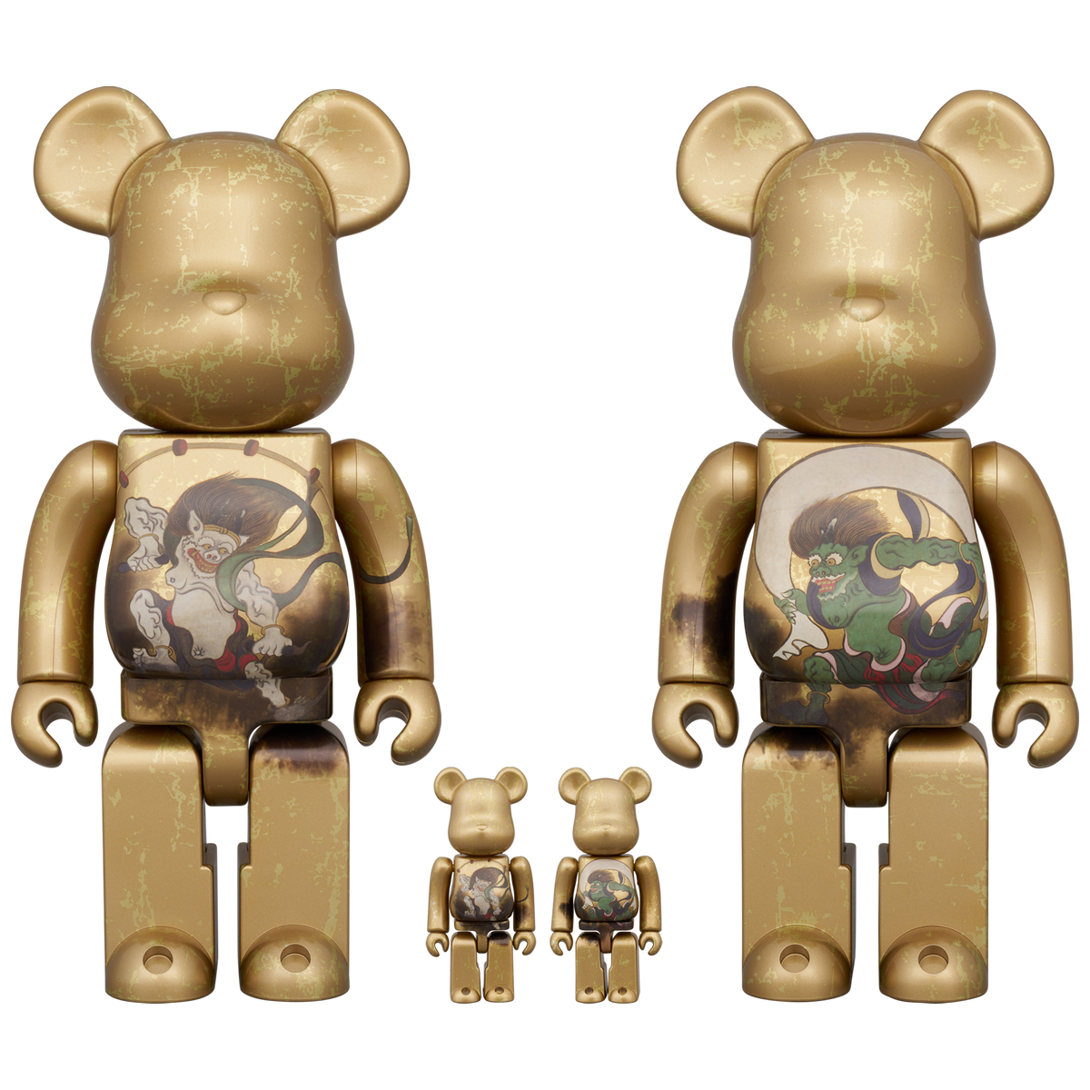 BE@RBRICK Gods of Wind and Thunder 100% & 400% 4 PCS SET
