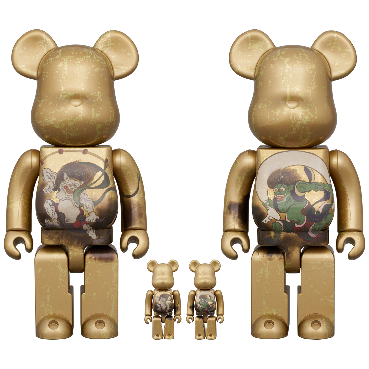 BE@RBRICK Gods of Wind and Thunder 100% & 400% 4 PCS SET
