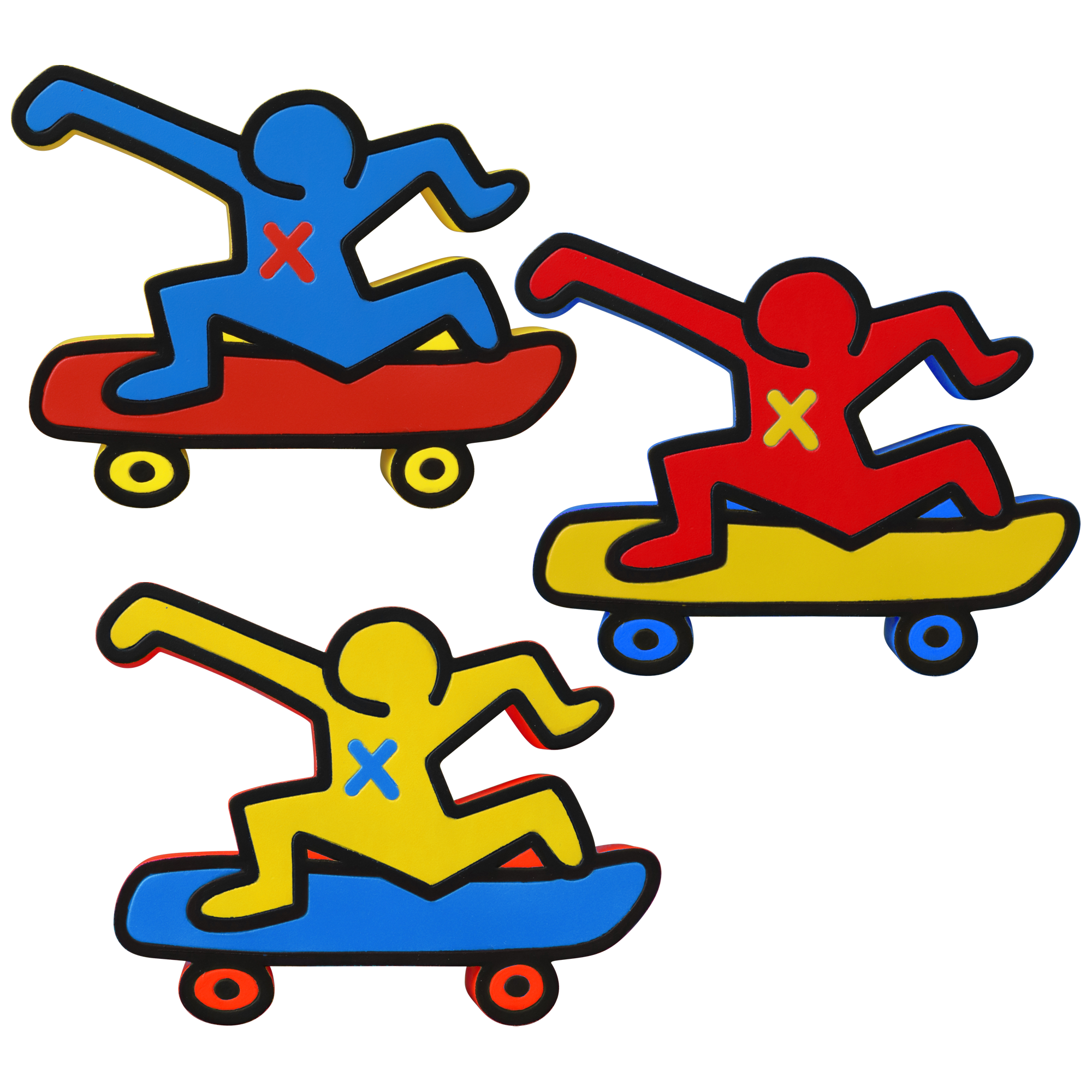 MINI VCD KEITH HARING #3 Skateboarder / With Heart / Barking Dog / Flying Devil / Radiant Baby / Andy Mouse / Three Eyed Smiling Face
