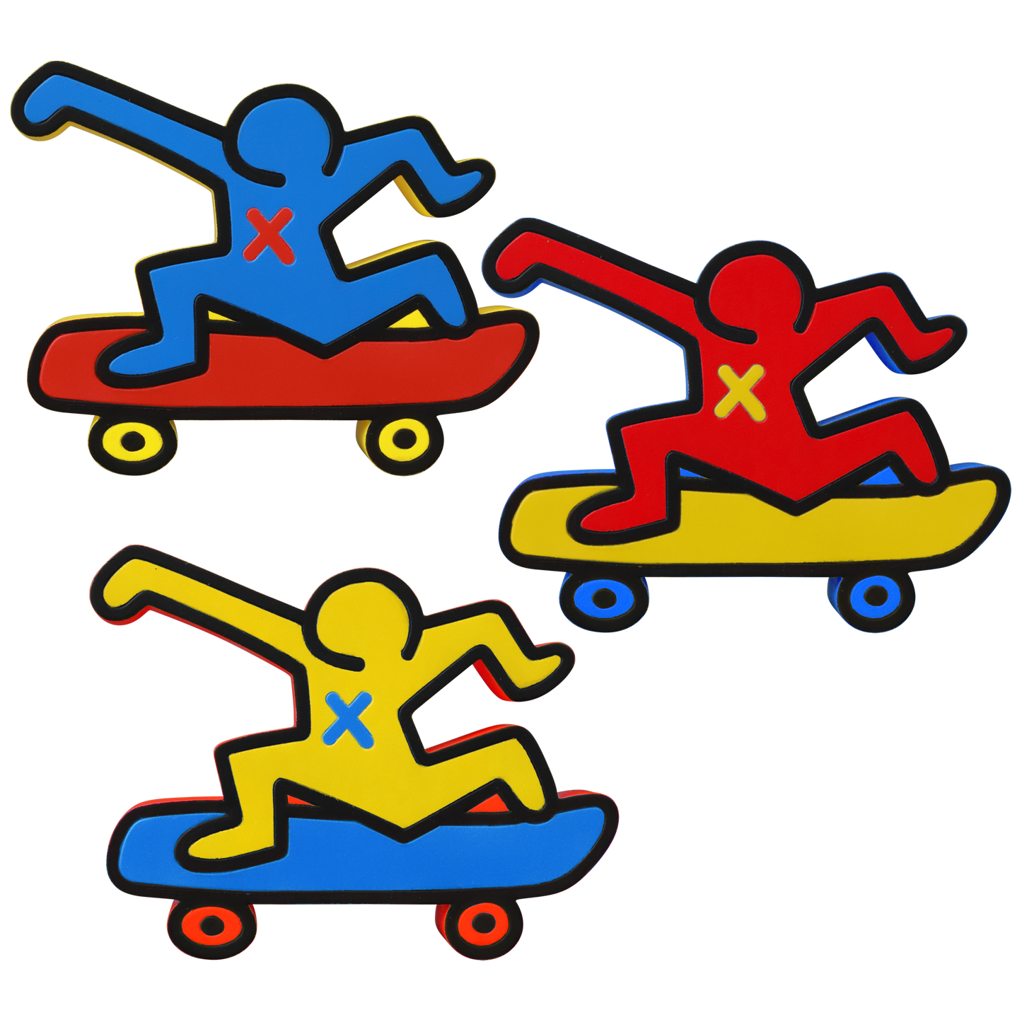 MINI VCD KEITH HARING #3 Skateboarder / With Heart / Barking Dog / Flying Devil / Radiant Baby / Andy Mouse / Three Eyed Smiling Face
