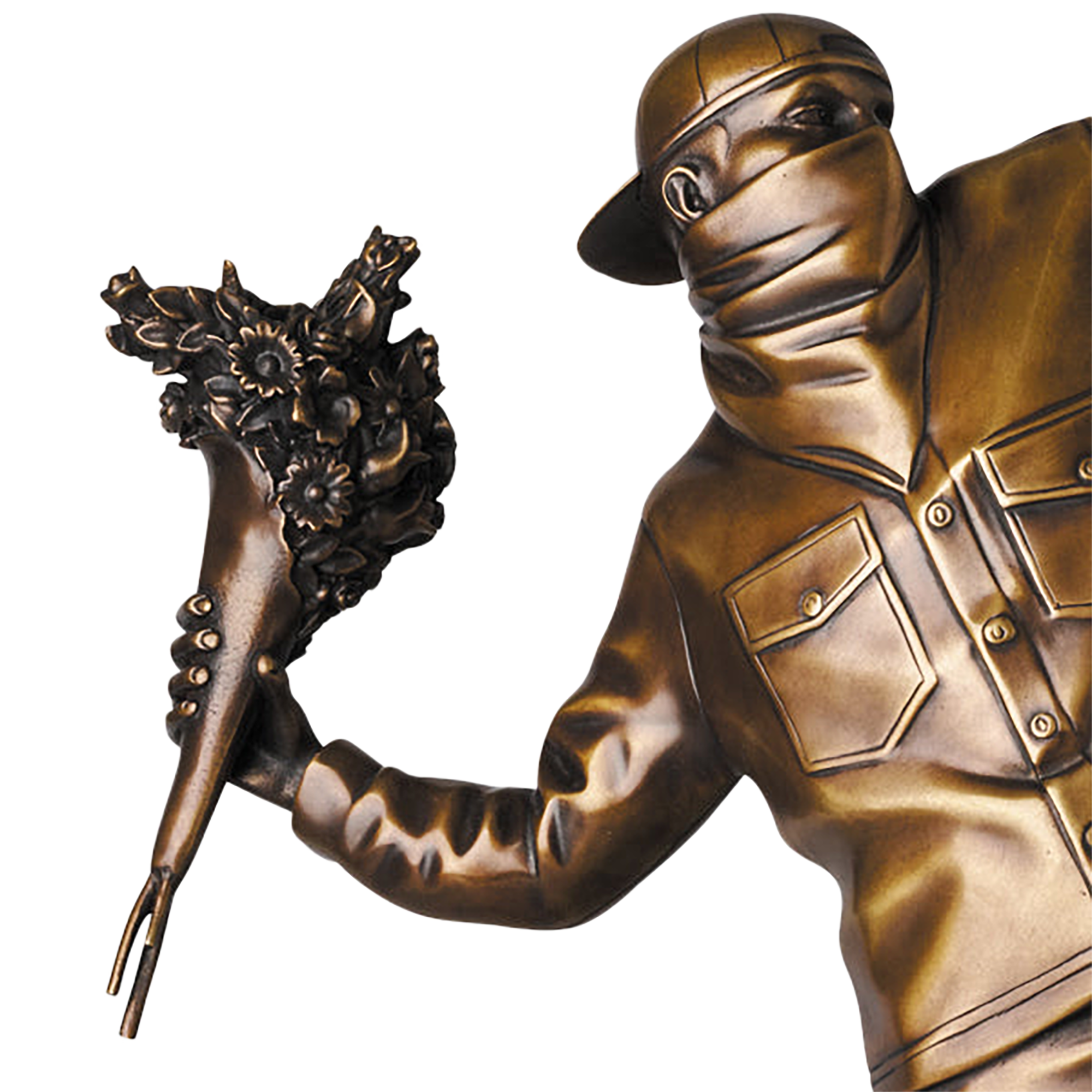 FLOWER BOMBER BRONZE STATUE #2