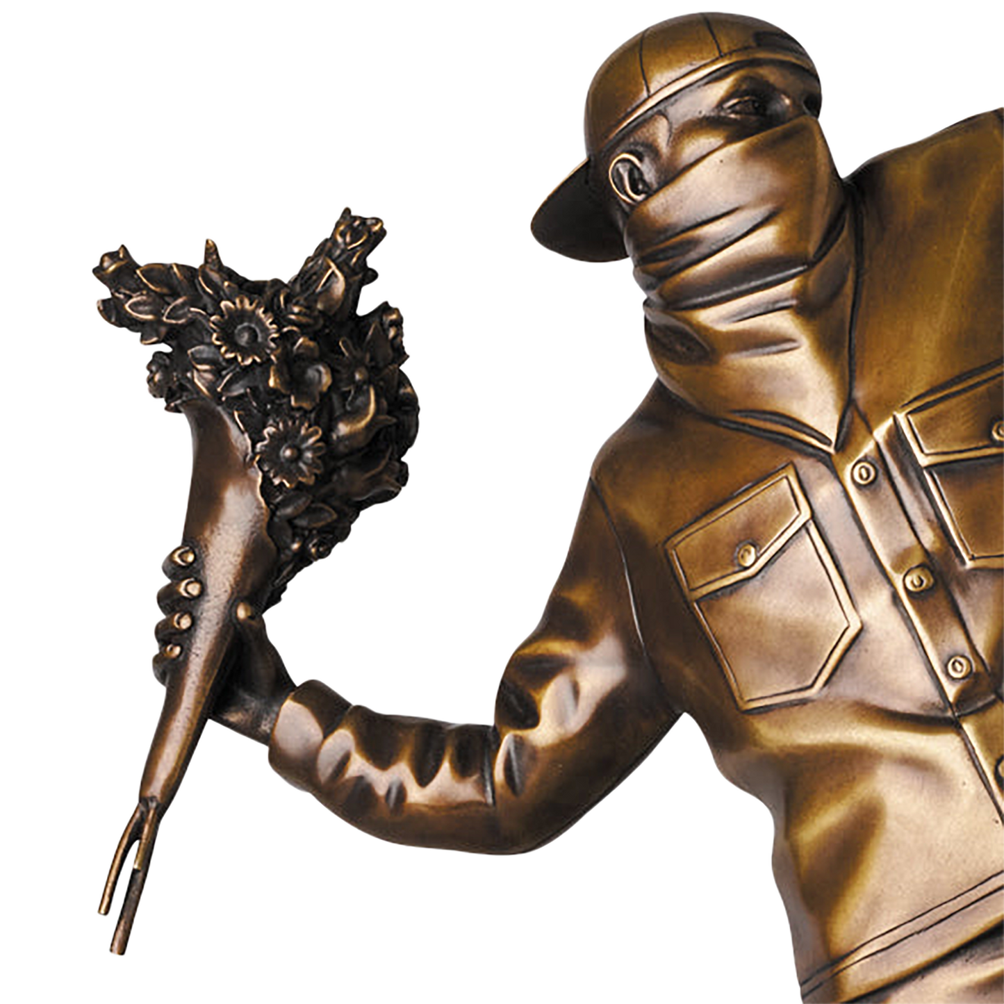 FLOWER BOMBER BRONZE STATUE #2