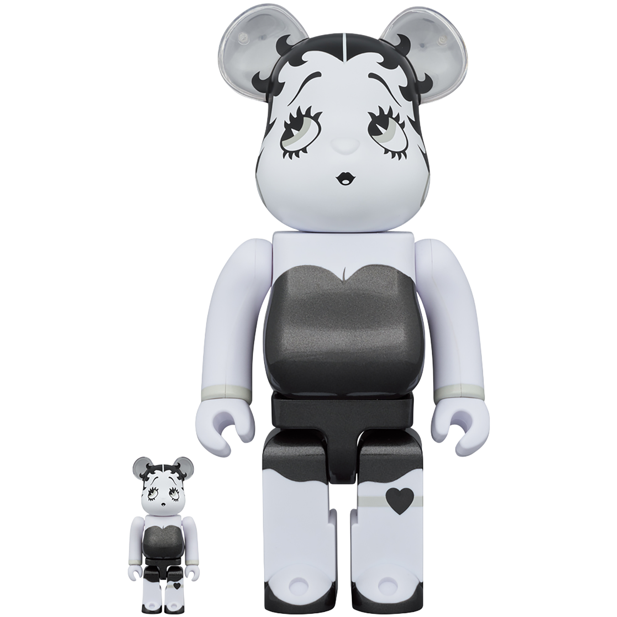 BE@RBRICK Betty Boop(TM) BLACK & WHITE Ver. 100％ & 400％《2023年12月発売・発送予定 受注期間は7月10日まで》