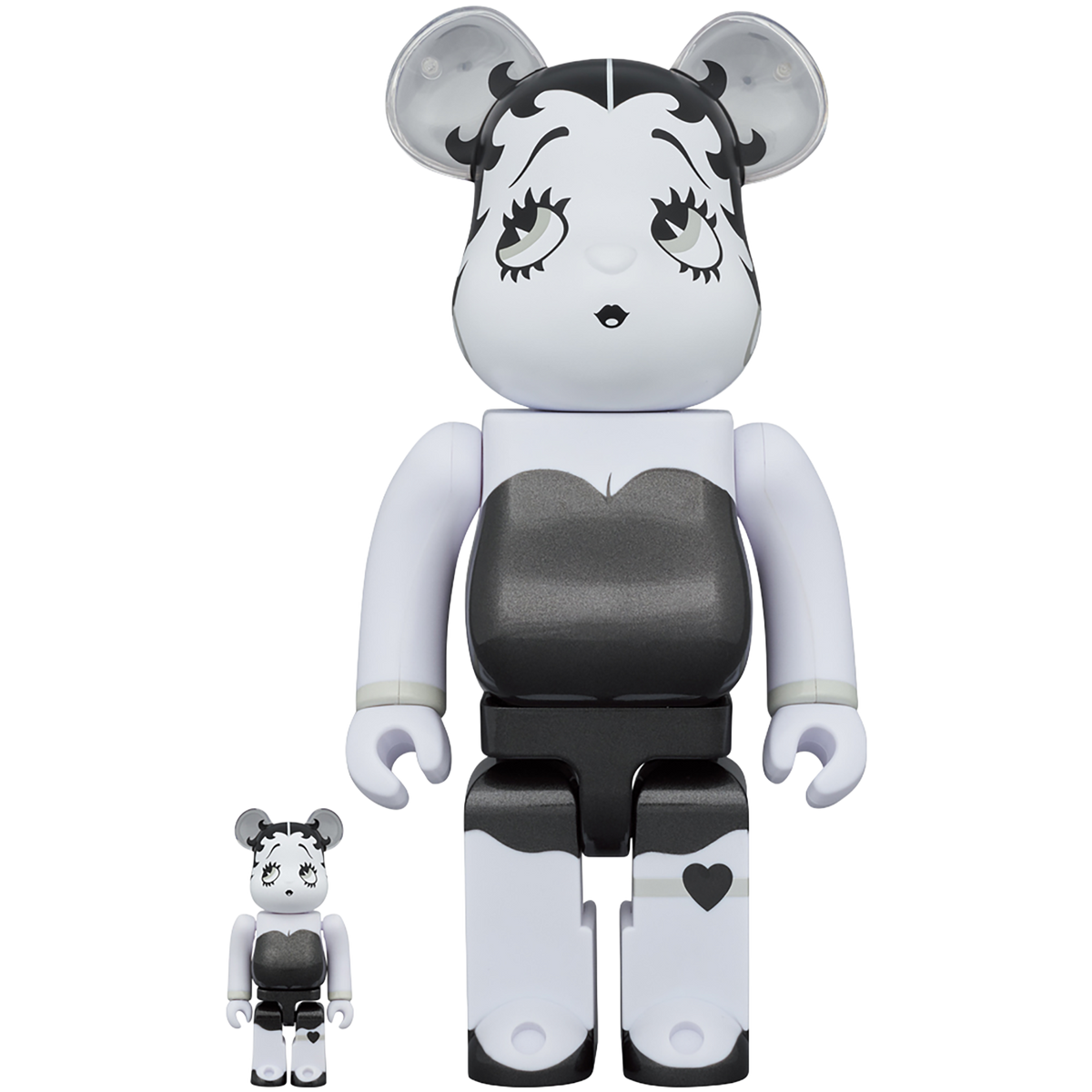 BE@RBRICK Betty Boop(TM) BLACK & WHITE Ver. 100％ & 400％《2023年12月発売・発送予定 受注期間は7月10日まで》