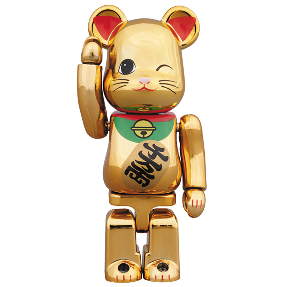 BE@RBRICK 招き猫 金メッキ四 100％_0