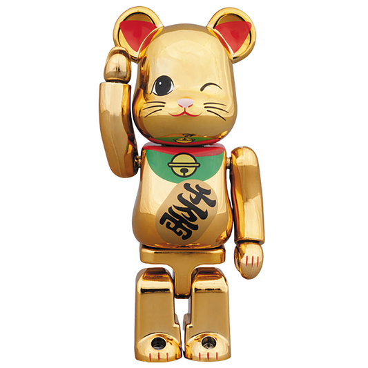 BE@RBRICK 招き猫 金メッキ四 100％