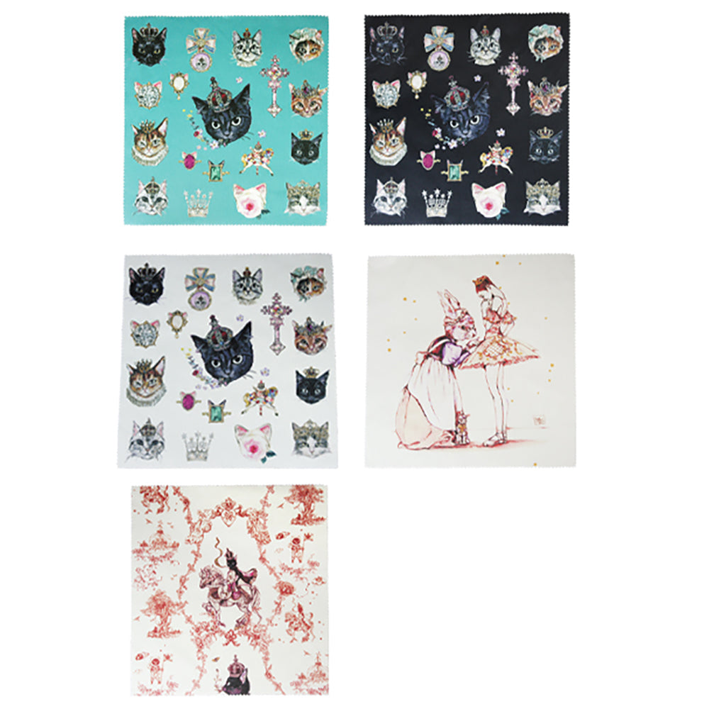 Gizelle HEART メガネクロス 王族会議(ティファニーブルー/ブラック/ホワイト)/ お訊きなさい/黒猫王_0