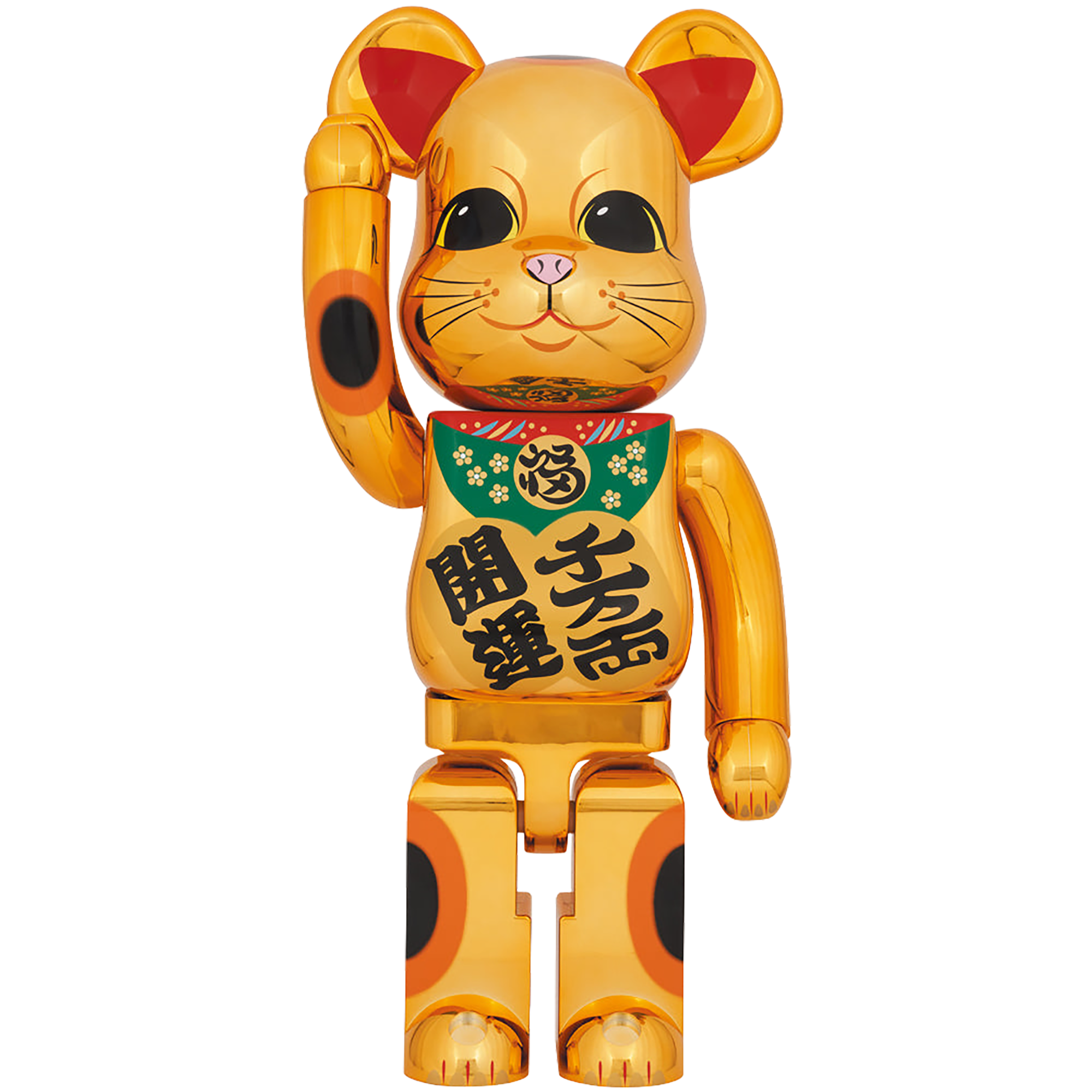 BE@RBRICK 招财猫好运千万亮镀金 1000%