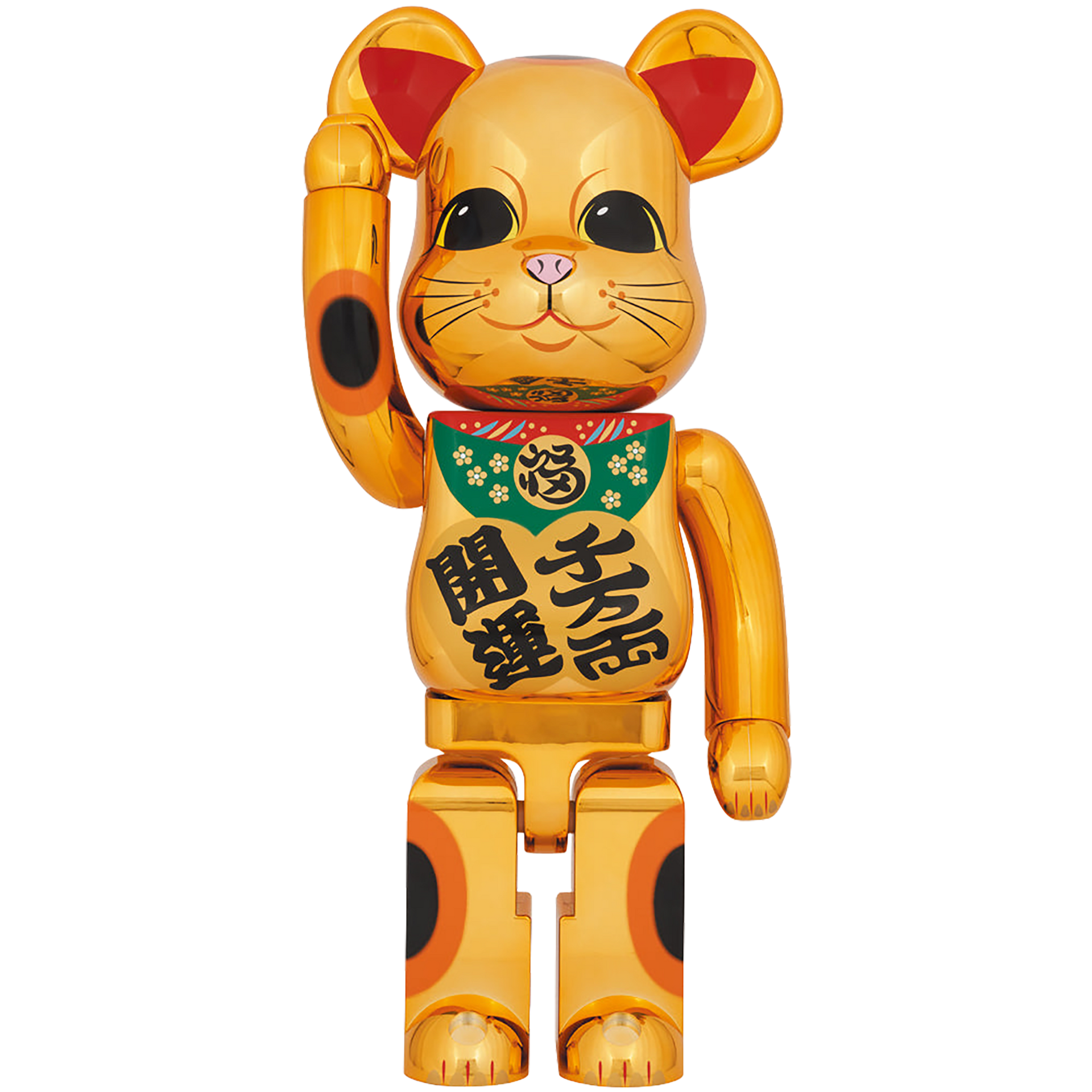 BE@RBRICK Manekineko Good Luck Ten Million Ryo Gold Plated 1000