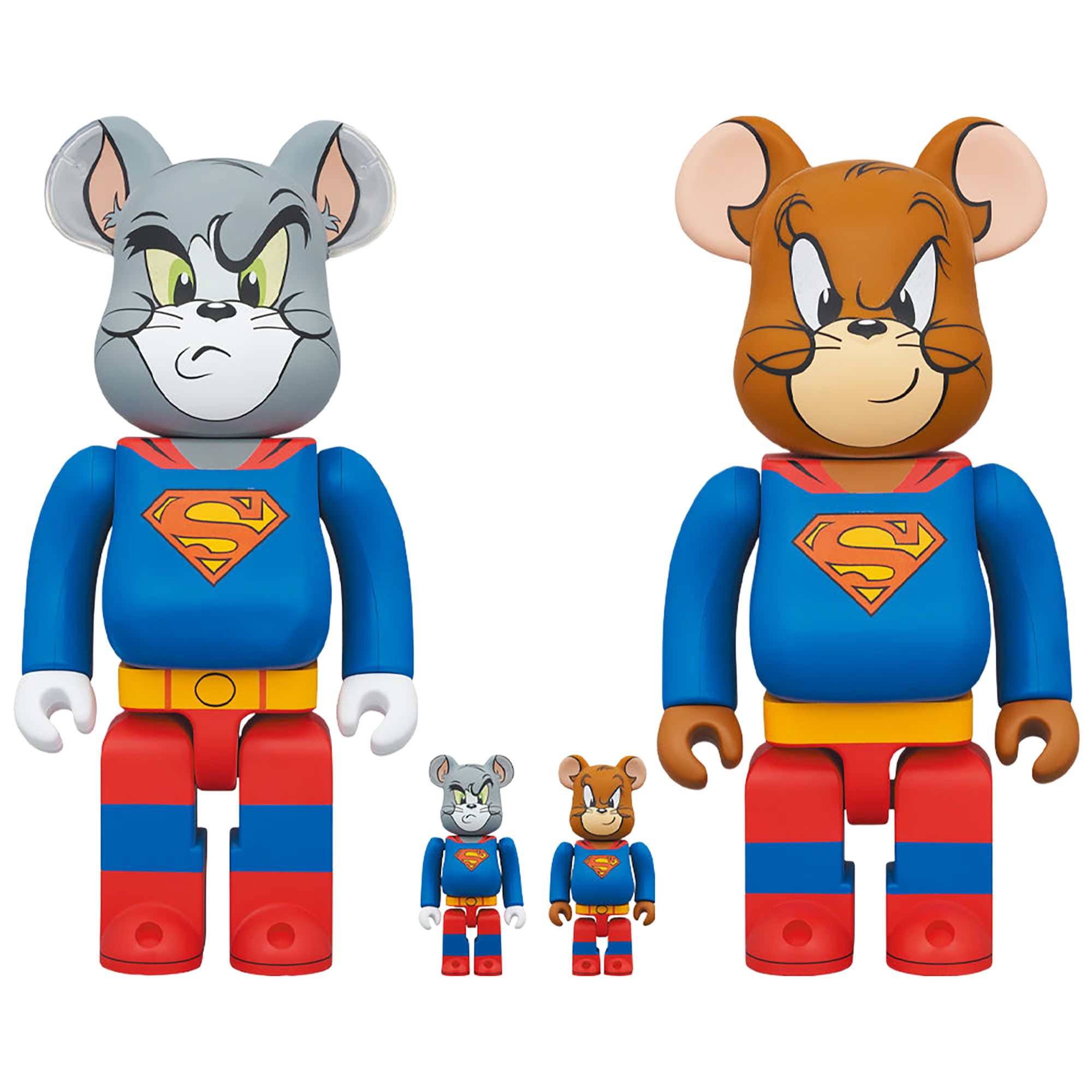BE@RBRICK TOM and JERRY as SUPERMAN 100％ & 400％《Planned to be shipped in late March 2024 / Order period is until September 10》