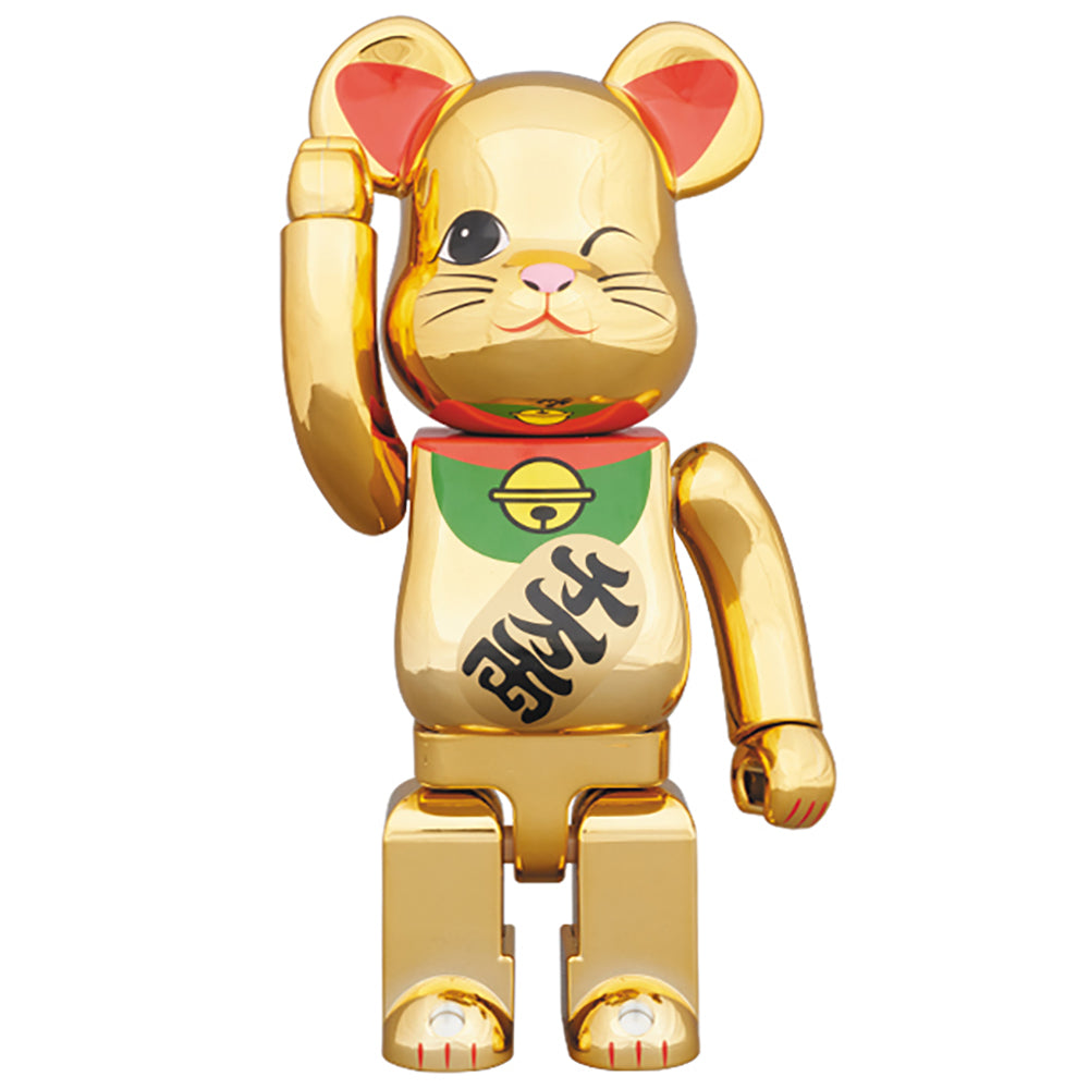 BE@RBRICK 招き猫 金メッキ四 400％_0
