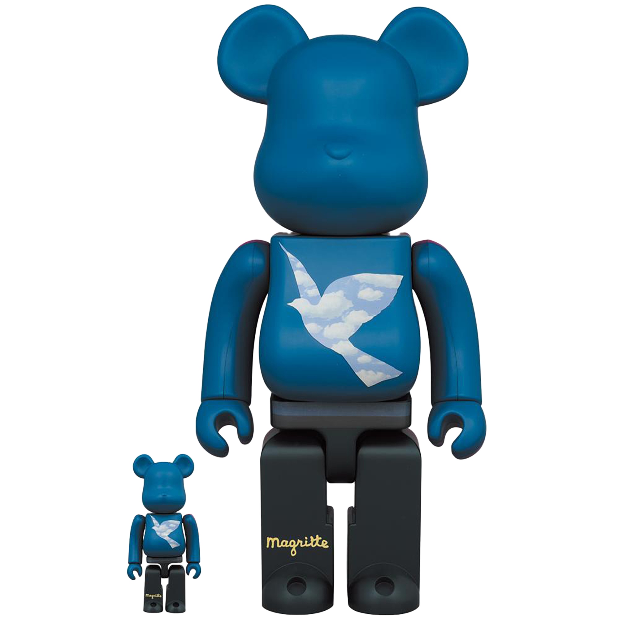 BE@RBRICK René Magritte "L'oiseau de ciel 1965/La belle societe 1965" 100％ & 400％