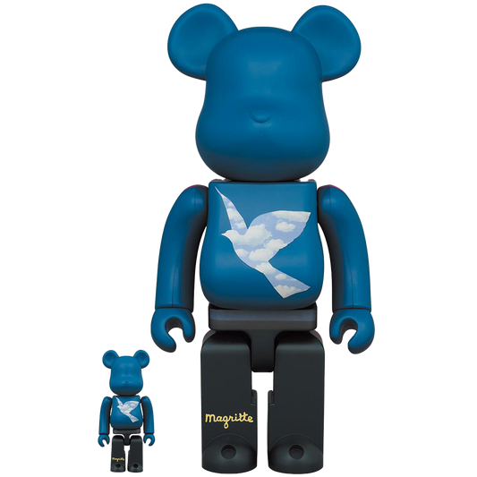 BE@RBRICK 雷内·马格里特“L'oiseau de ciel 1965/La belle societe 1965” 100% 和 400%