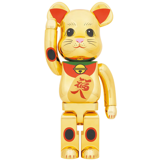 BE@RBRICK Maneki Neko Fukuiri Gold Plating 1000%