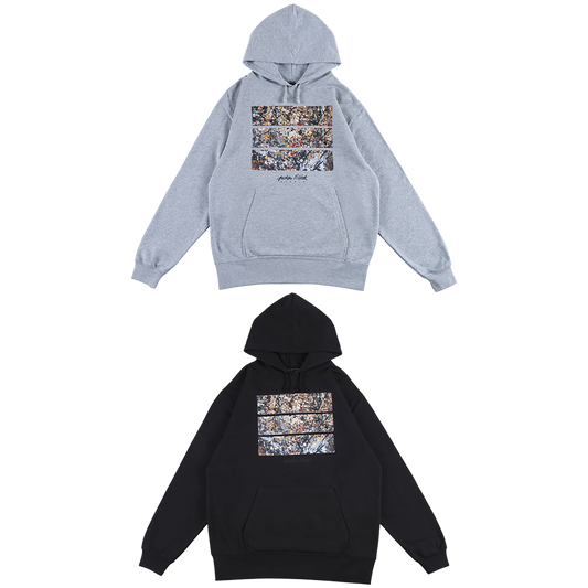 Jackson Pollock Studio PULLOVER HOODED "Floor Boards 02"