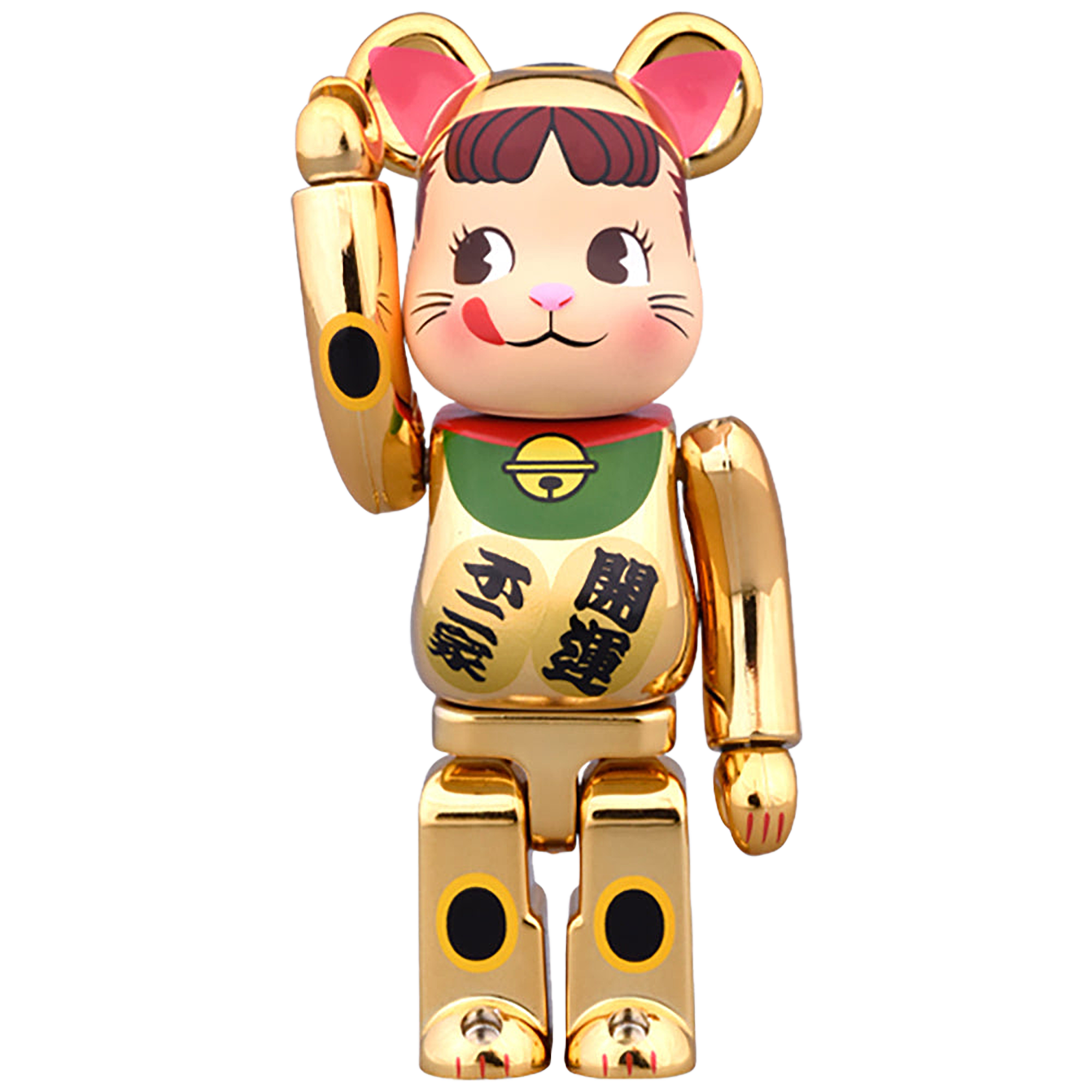 BE@RBRICK 招き猫 ペコちゃん 金メッキ 100％ & 400％