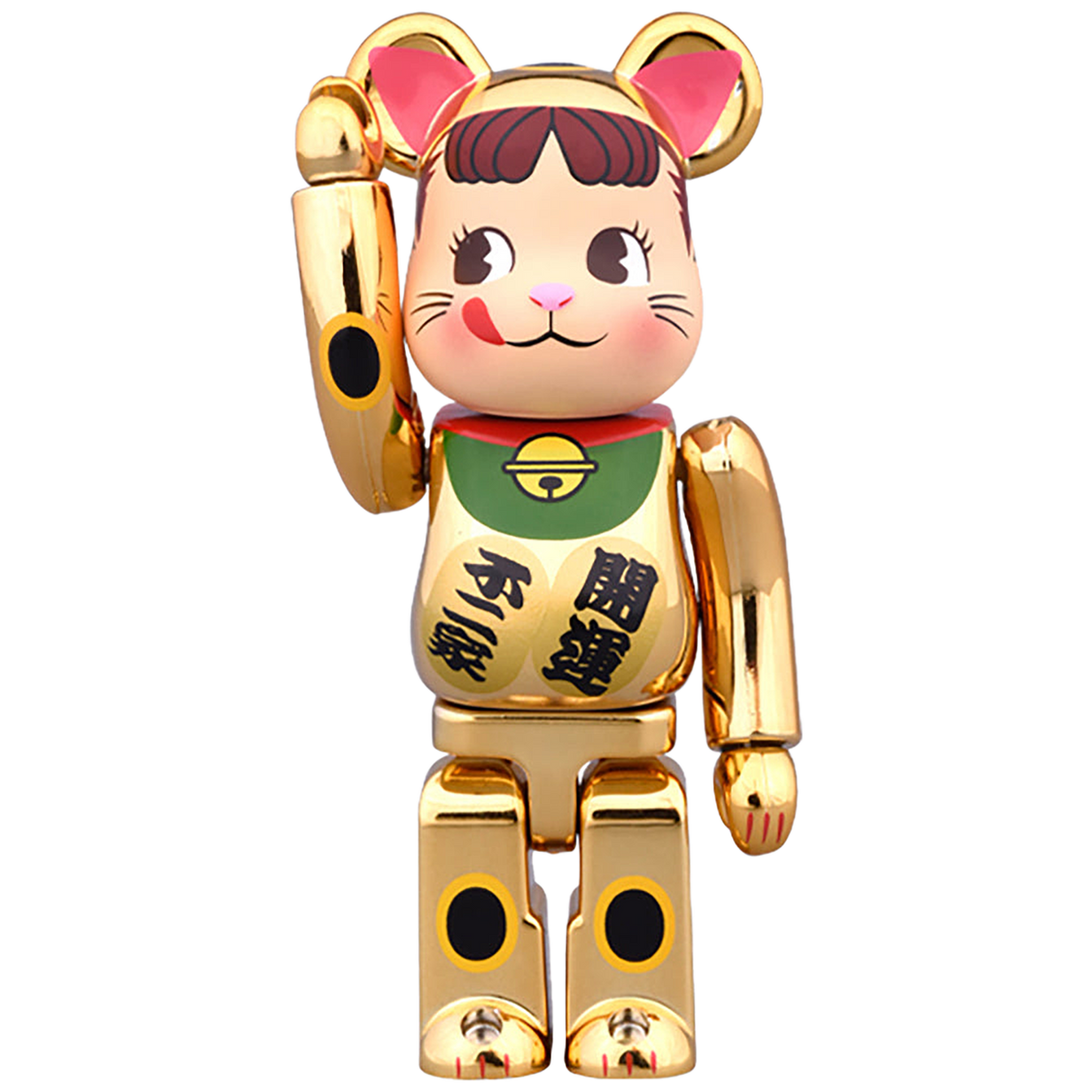 BE@RBRICK 招き猫 ペコちゃん 金メッキ 100％ & 400％