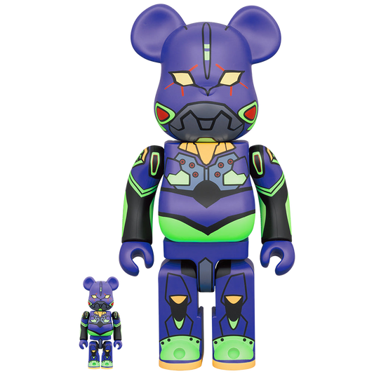 BE@RBRICK Evangelion Unit 01 (new paint version) 100％ & 400％