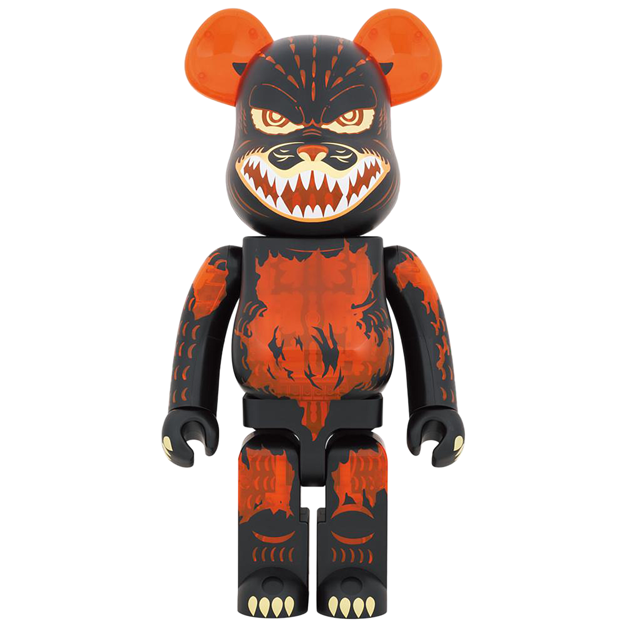 BE@RBRICK Godzilla VS Destroyer version Godzilla (Meltdown: Clear Orange Ver.)1000％