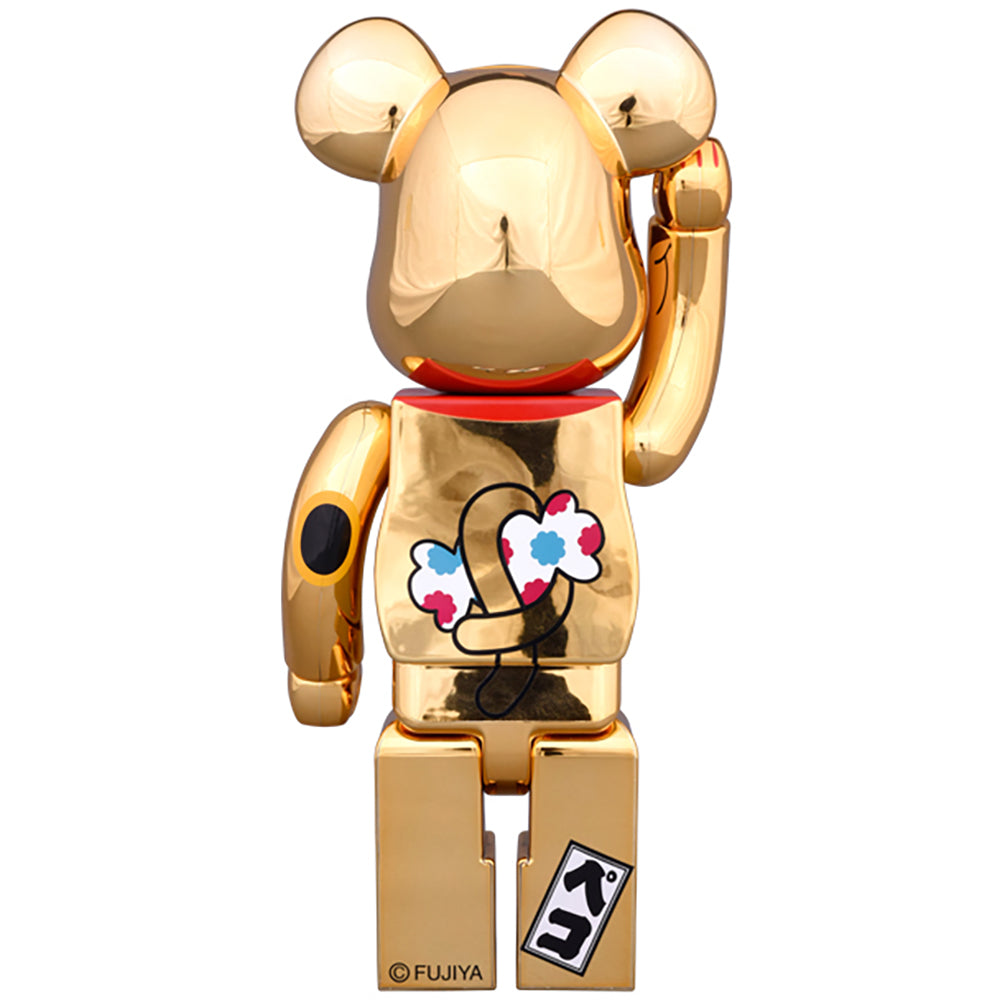 BE@RBRICK 招き猫 ペコちゃん 金メッキ 100％ & 400％_4