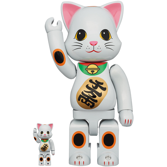 NY@BRICK Maneki Neko White Plating 100% & 400%